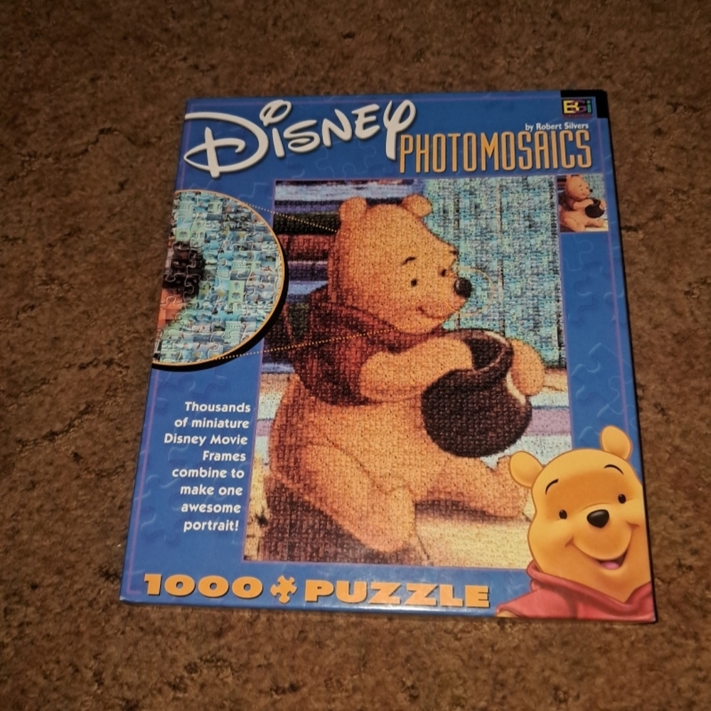 Disney Photomosaics Winnie the Pooh Blue and Brown Puzzle